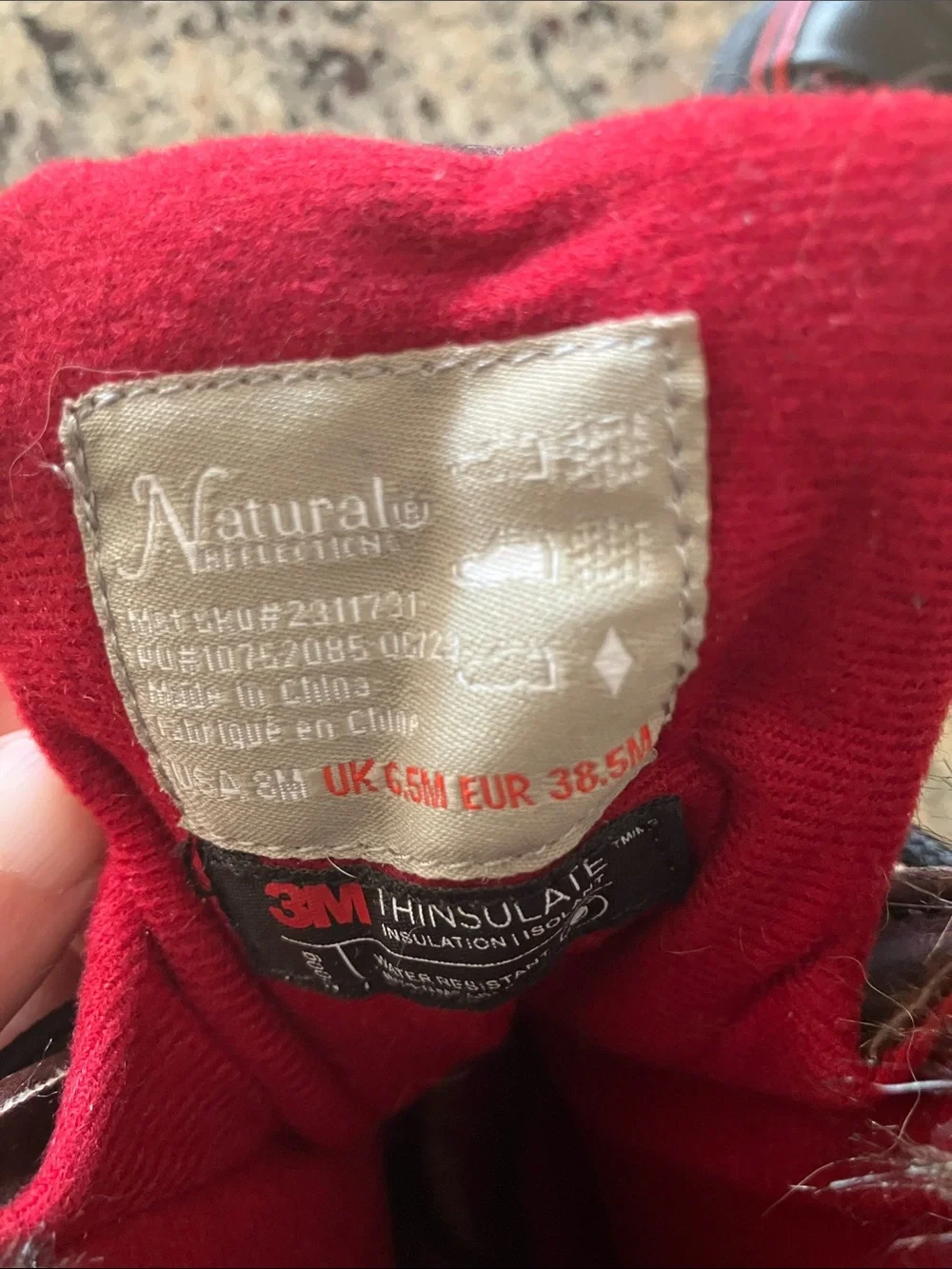 Natural Reflections Red Plaid Faux Fur Winter Boots